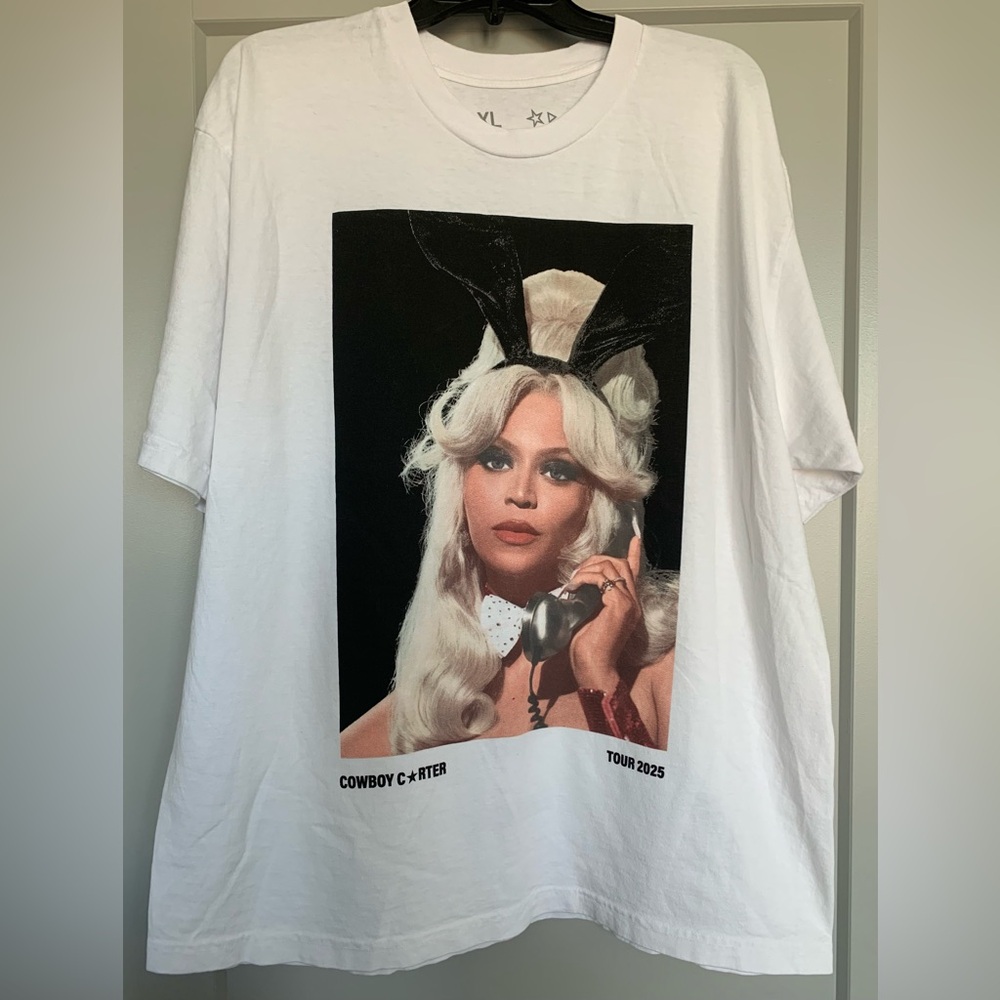 New Beyoncé Cowboy Carter Tour 2025 T-Shirt Las Vegas Exclusive White Size XL